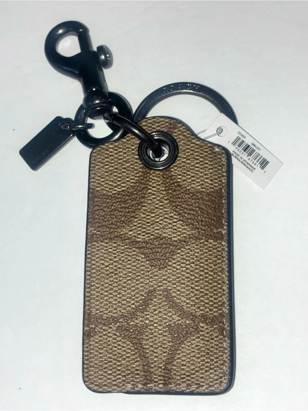 Coach Signature C Logo Unisex Bottle Opener Keyring Bag Charm CC023 NWT